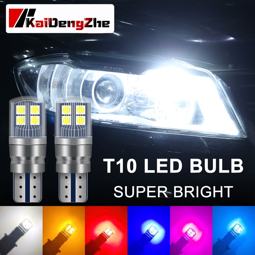 1 Cái T10 LED W5W Siêu Sáng 8-SMD Có Chụp Đèn Đèn Đỗ Xe Ô Tô 168 194 Tự Động Nêm Bên Bóng Đèn Nội Thất Ô Tô