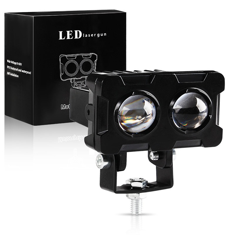 1 Cái Mới Hệ Thống Chiếu Sáng Ô Tô Bên Đèn Phụ Trợ IP67 12W 9-60V Led Mini Xe Máy Lái Xe Đèn Hai Màu