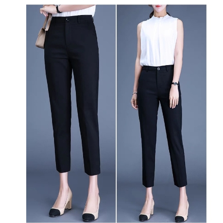 Zmkovms Suit Pants For Women High Waist Casual Black Office Pants Trouserst