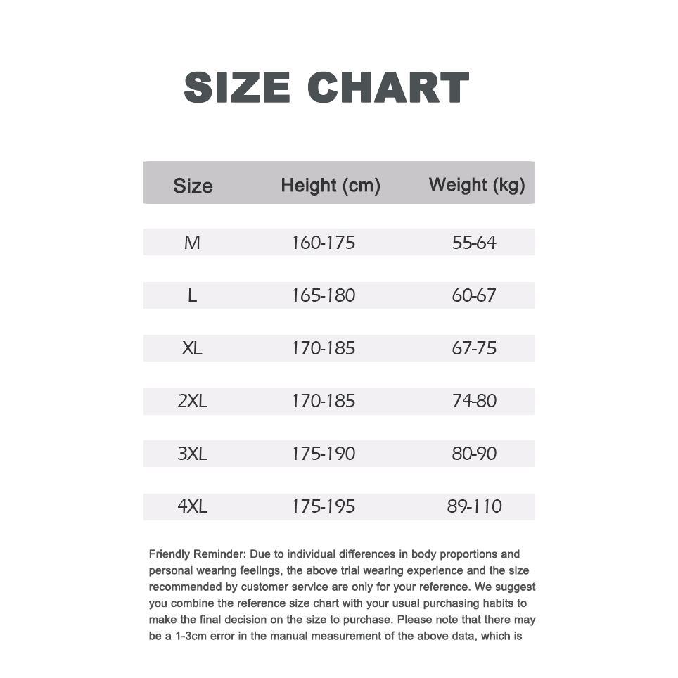 SAILBEE Men UV Protect Swimwear Long Sleeve Swimsuit Mens Rashguard Surfing Rash Guard Surf Shirt For Swimming Diving suit — size chart