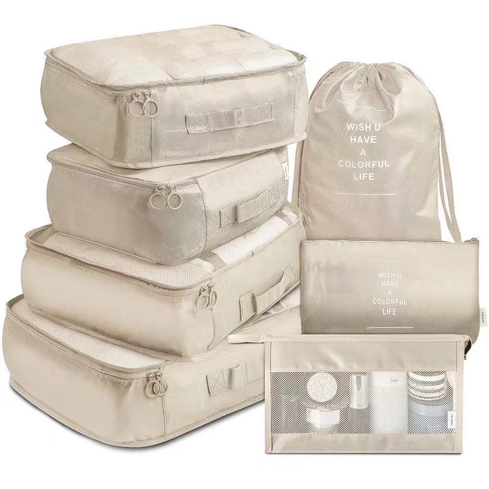 7 in 1 travel organizer Thickened Zip packing cubes New upgrade luggage organizer