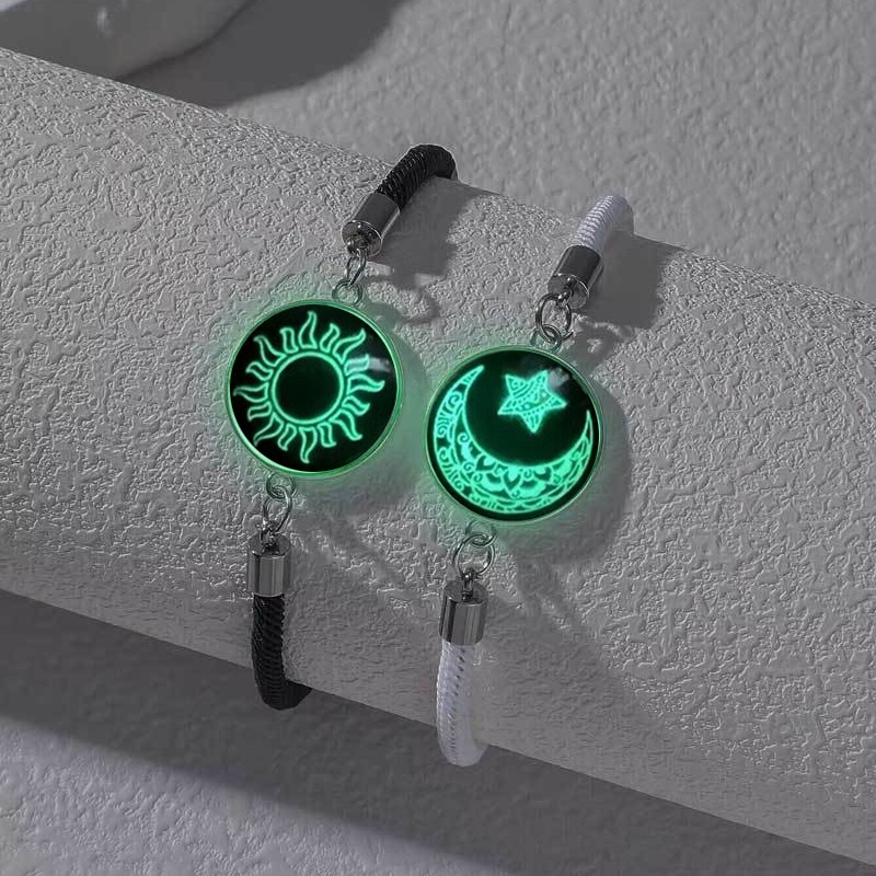 Free Shipping | 2PCS Bracelet Luminous Sun Moon Couple Bracelet Gift Jewelry COD Link