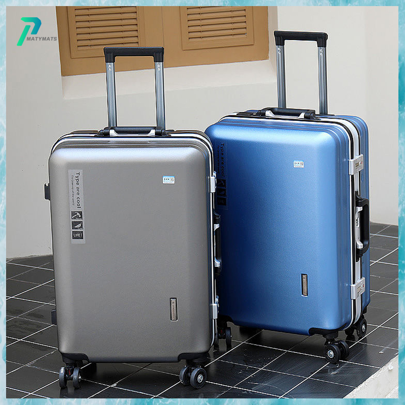 Aluminium USB Suitcase Luggage 20/24 Inches Luggage Travel Bag ABS Material Anti-scratch Travel Lugg