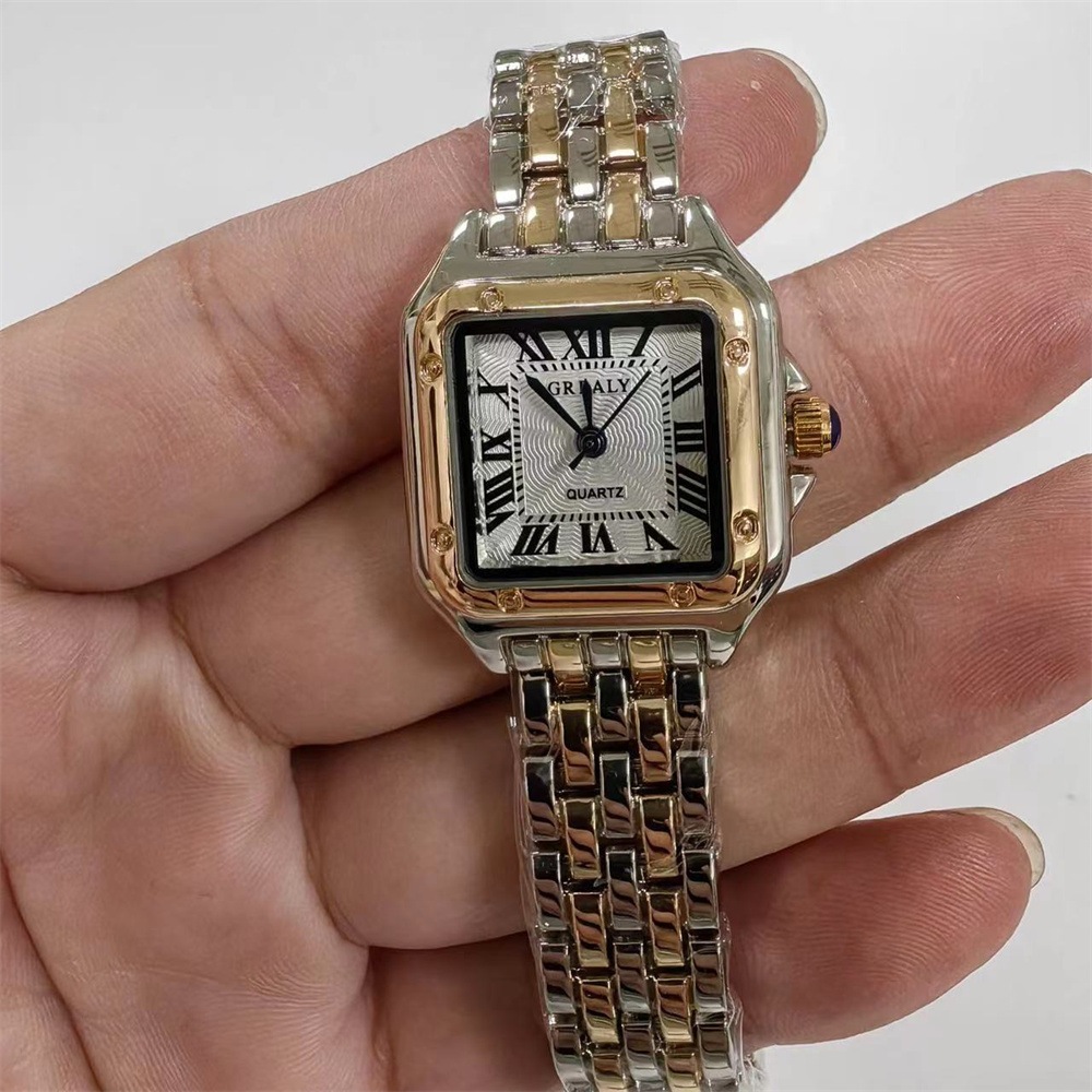 Relógio Feminino Elegante Quadrado Quartzo Pulseira De Negócios W125