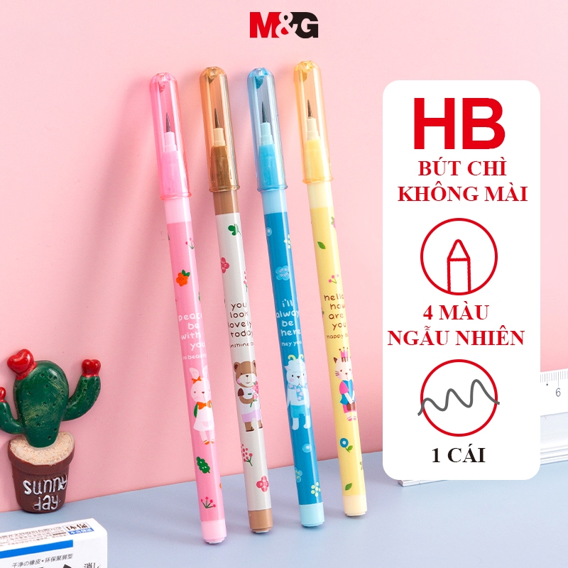Bút Chì Khúc M&G, Bút Chì Đốt, Có Thể Thay Ngòi, Màu Sắc Ngẫu Nhiên, 1 Chiếc