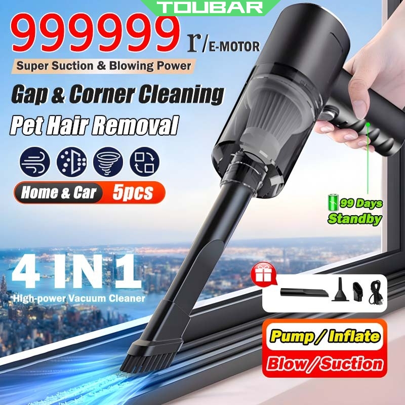 Vacuum Cleaner for Home and Car 4 in1 Mini Cleaner Wireless Portable Vacuum Cleaner Wet and Dry Sofa