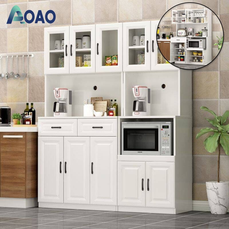 AOAO Kitchen Cabinet Sideboard Cabinet Modern Minimalist Locker Dining Microwave Lockers
