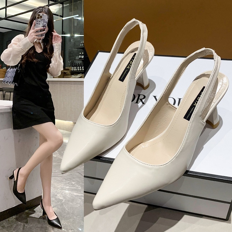 New women's fine heel high heels all kinds of sexy net red spring summer single shoes Korean#FL402