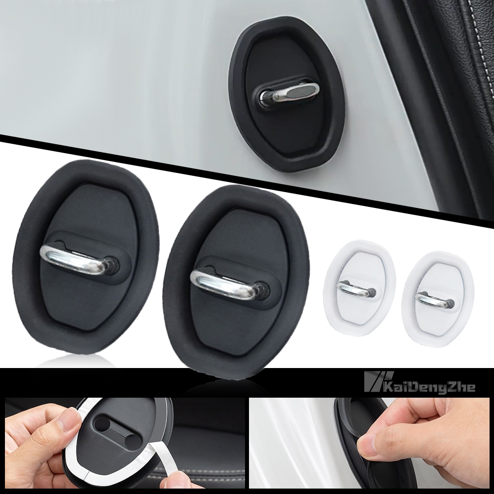 4 Chiếc Silicon Khóa Cửa Ô Tô Bảo Vệ Khóa Cửa Giảm Chấn Im Lặng Phụ Kiện