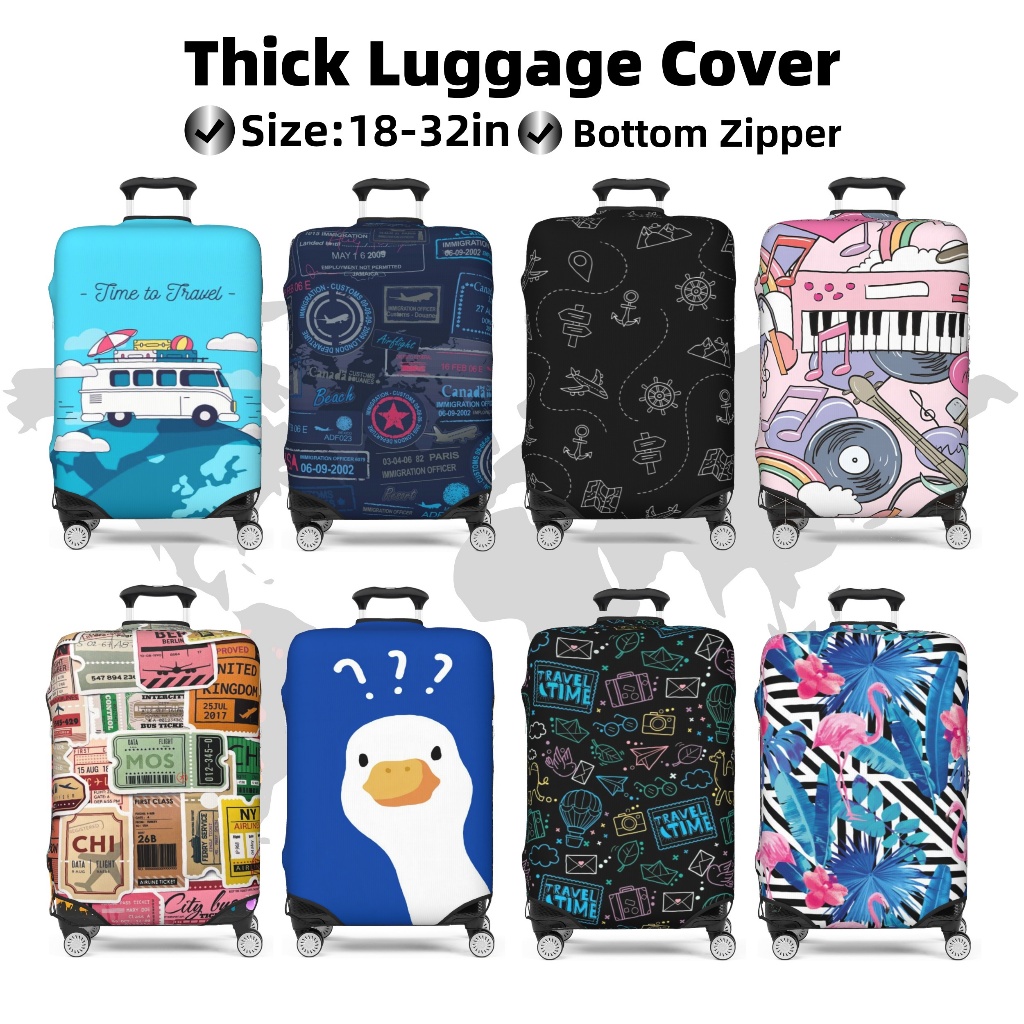 Elaan Thick Luggage Cover Travel Luggage Cover Washable Suitcase Protector Anti-scratch Thick Suitca