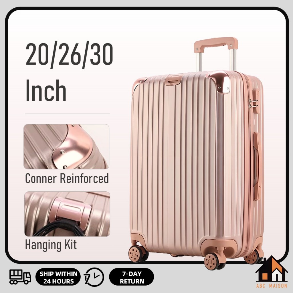 20/24/28“ Luggage Suitcase Lightweight Luggage Travel Bag Conner Reinforced Suitcase w/ Hanging Kits