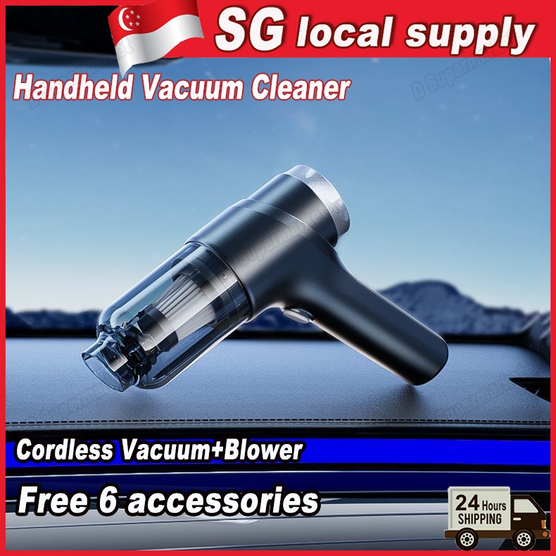 SG STOCK Cordless Handheld Vacuum Cleaner Portable Blower Vacuum Cleaner Mini Vacuum For Home/Car Wet And Dry 车载吸尘器