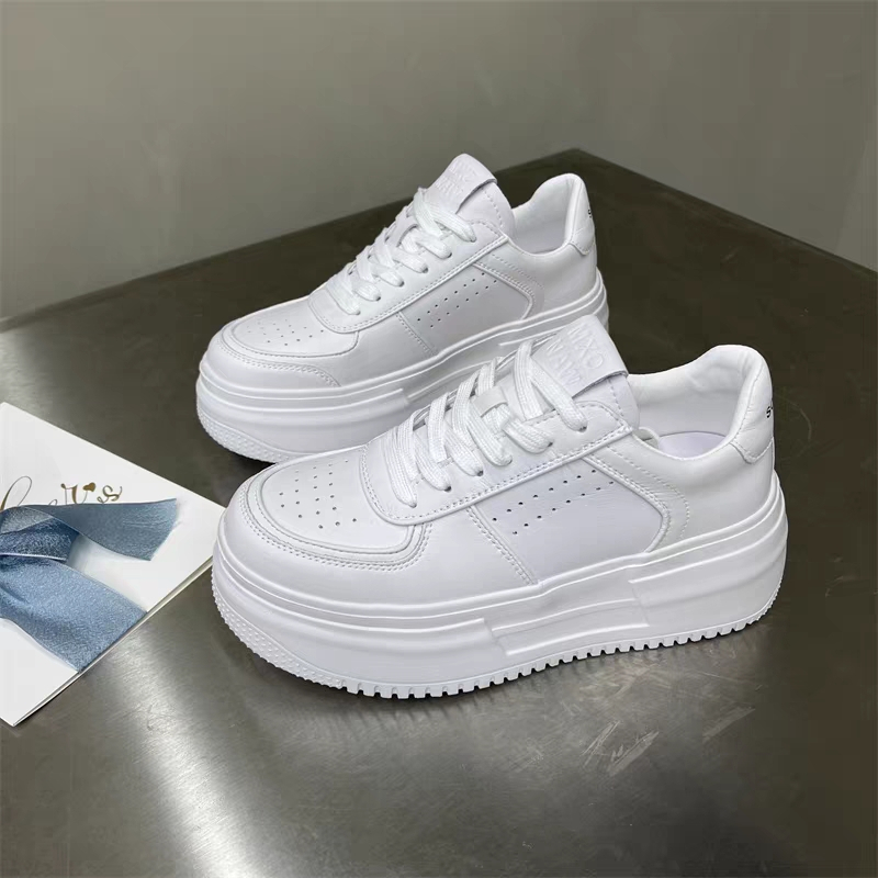 2025 New korean White shoes high quality fashion chunky sneakers for women#88088