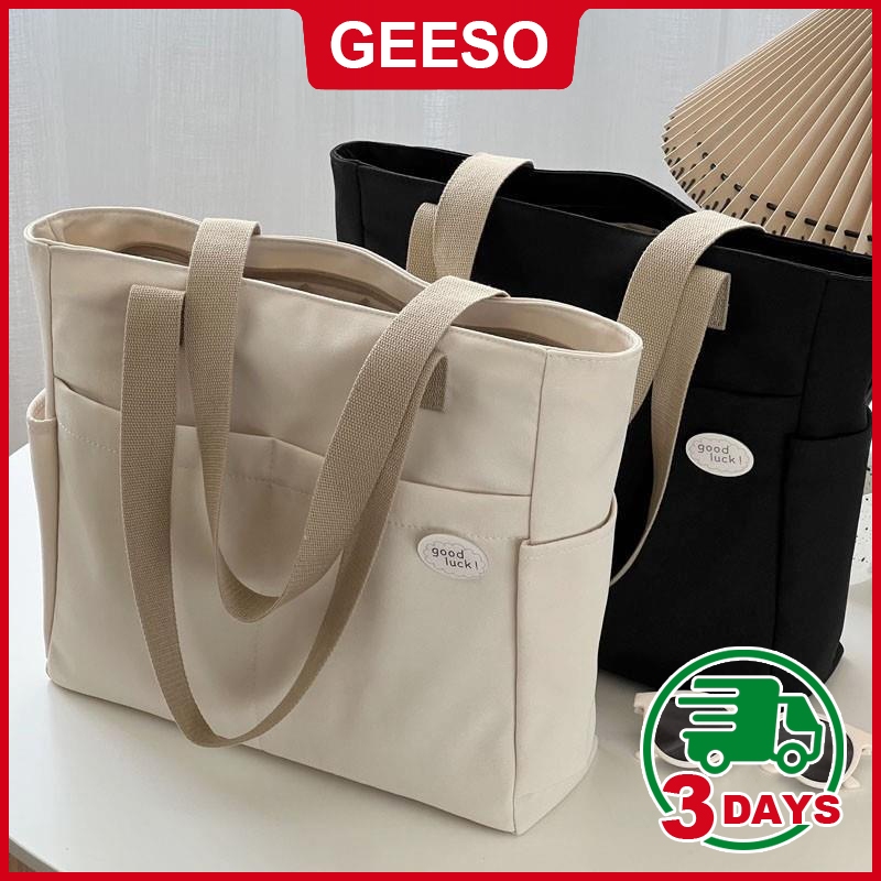 GEESO Original Japanese Nylon Waterproof Bag Multi-pocket Large-capacity Student shoulder bag Casual