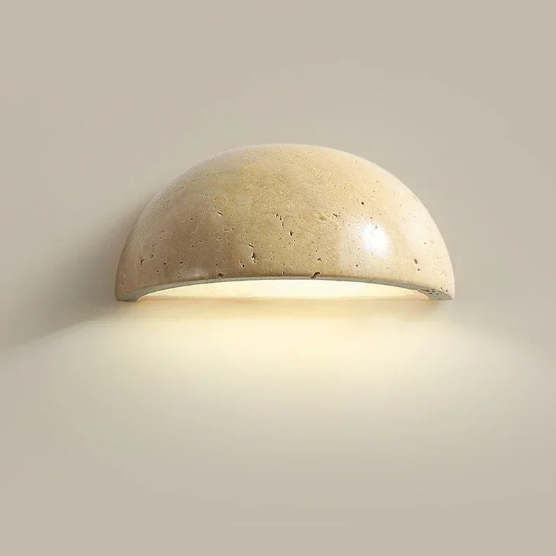 Yellow Stone Art Wall Lamp Nordic Design Sense Semi Circular Wall Light Indoor Lighting Room Decor S