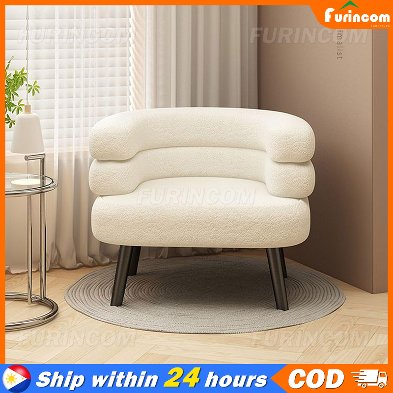 Modern Accent Chair, Single Clude Sofa Cuddly Sherpa Lazy Sofa for Living Room, Bedroom, Salon, and