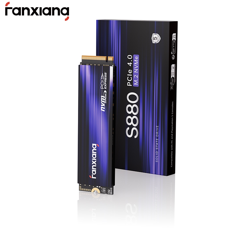 Fanxiang S880 PCIe 4.0 M.2 NVMe SSD 1TB 2TB 4TB For PS5 PC Laptop 7300MB/s Solid State Drive