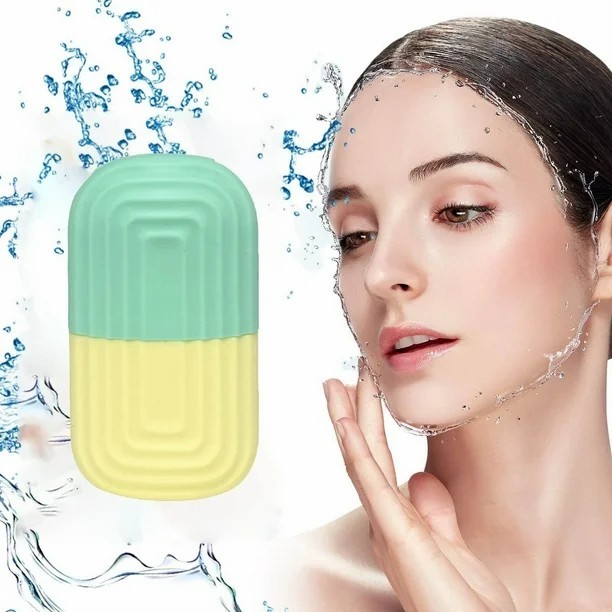 Ice Roller Face, Ice Roller Face, Ice Cube Facial Roller Massager, Ice Roller Face Shrinks Pores, Anti-Wrinkle, Improves Skin Elasticity, Naturally Skin Care