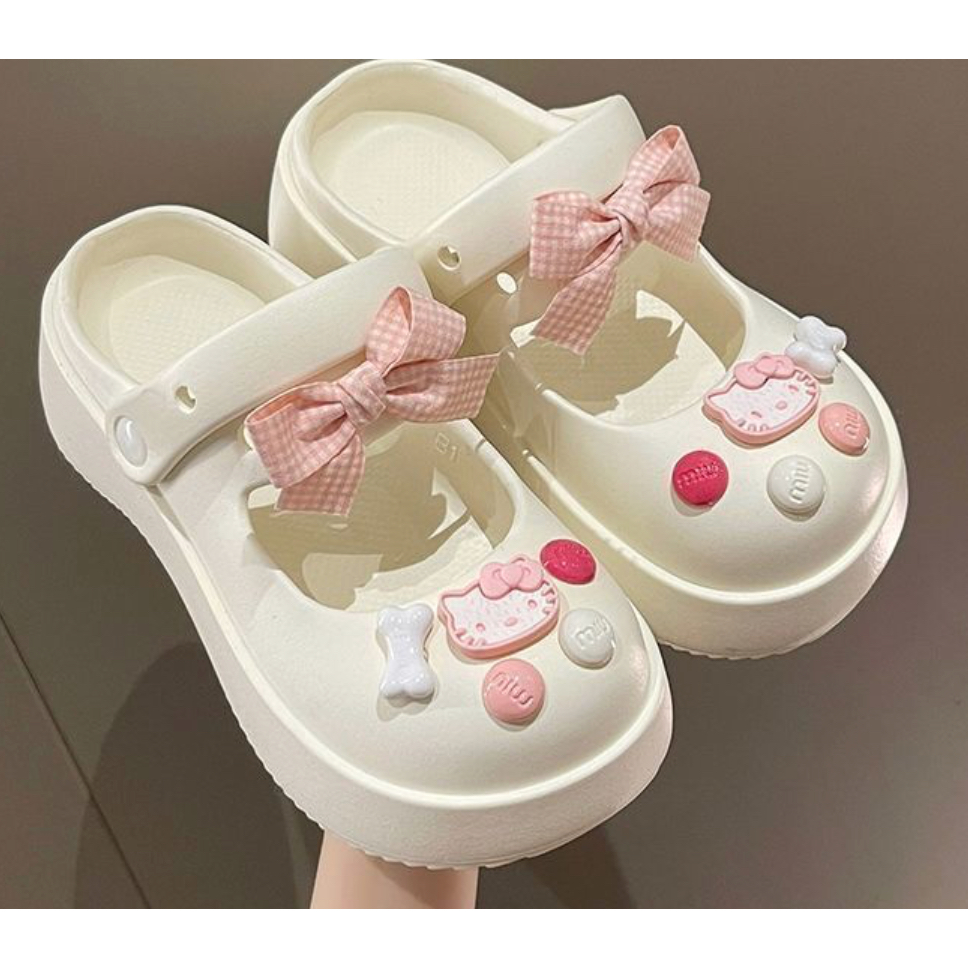 Dép Đế Dày Giày Lỗ Bé Gái Dạo Phố All-Ma