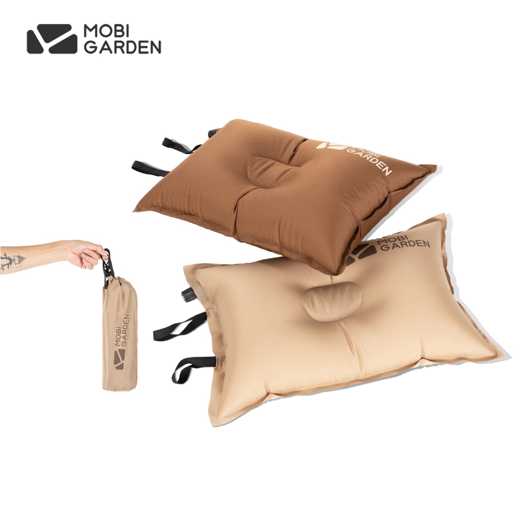 MOBI GARDEN Camping Inflatable Pillow Automatic Ultralight Sponge Comfortable Outdoor Travel Sleepin