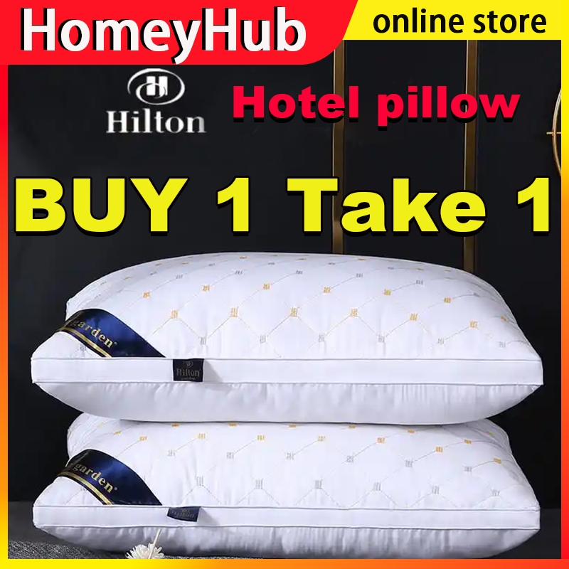 1200g Authentic Hilton Pillow High Quality Pillow Fiber Pillow Buy1 Take3（20X30inches）（18X18inches）
