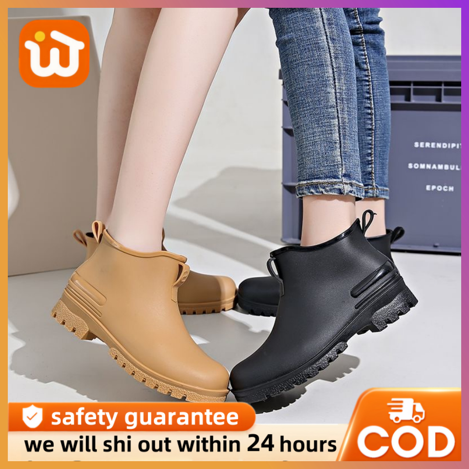 WakayaHome | Rain Boots Shoes For Men and Women Waterproof Outdoor Unisex Short Tube Aqua Shoes