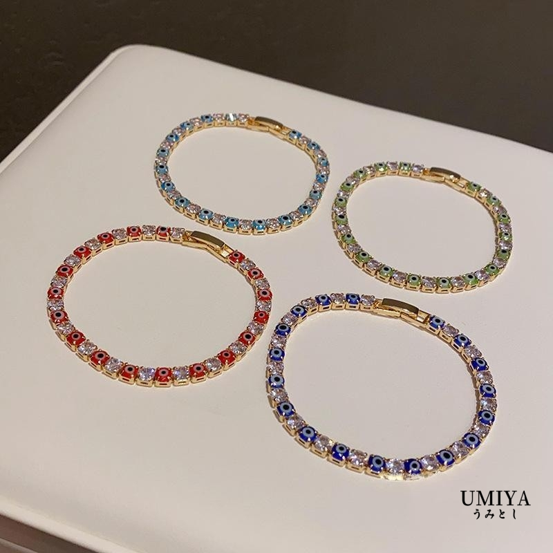 UMIYA Blessed Lucky Evil Eye Bracelet Zircon Geometric Buckle Fashion New Bracelet Versatile And Per
