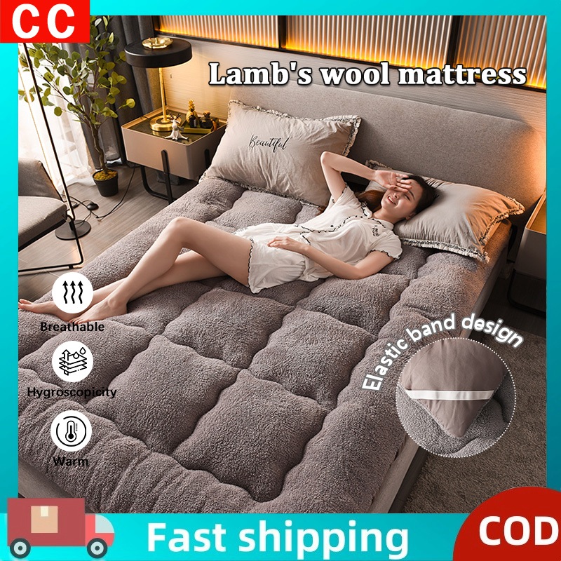 Thicken 10cm Tatami Topper Mattress Single/Double/Queen/King Size Comfortable Bed Velvet Bed Mattres
