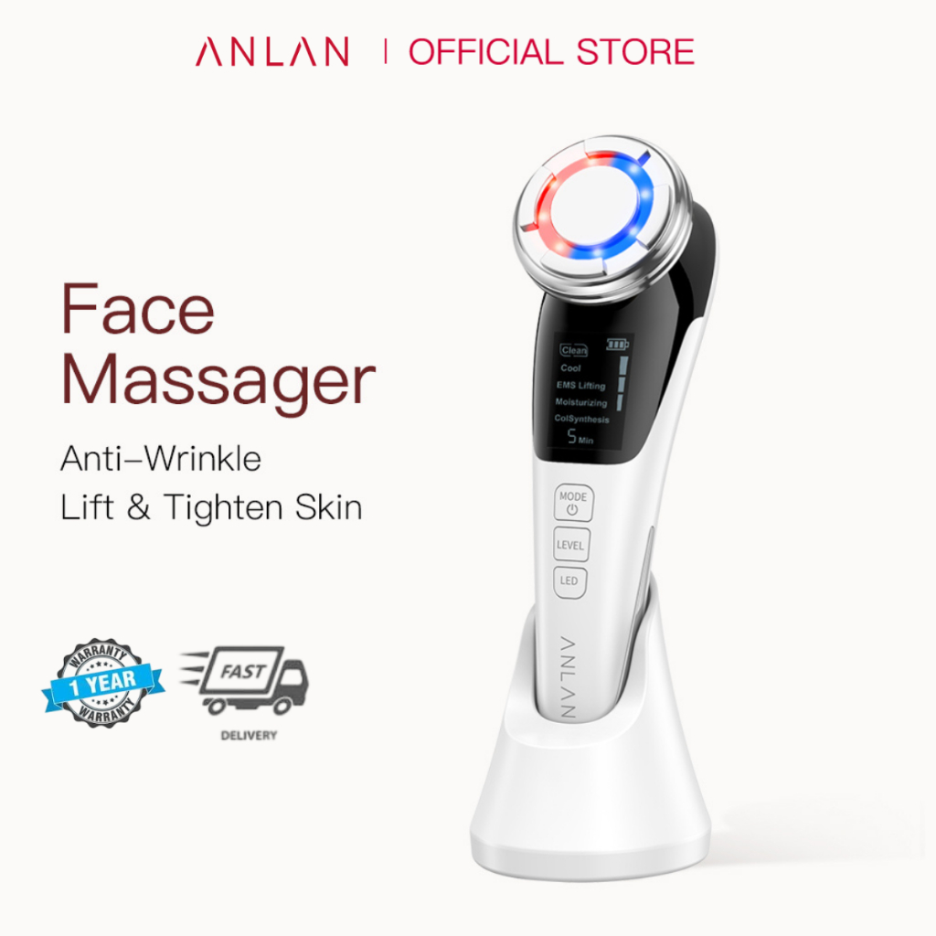 ANLAN Facial Massager EMS Lifting Light Therapy Hot/Cold Sonic Vibration Anti-Wrinkle Anti-Aging Skin Care