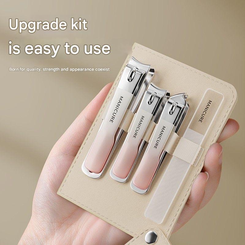 [COD] Nail Clippers Set 4 PCs Professional Trimmer Pedicure Tools Manicure with Glass Nail File Set
