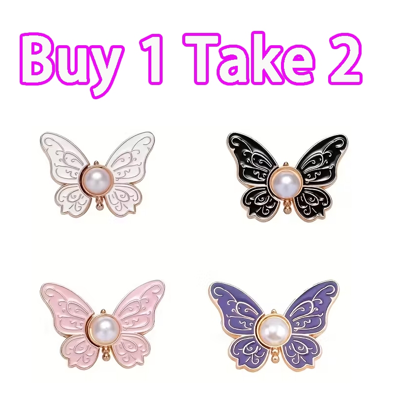Pants Brooch Waist Buckle Pearl Butterfly Narrow Buckle Detachable Nail-Free Seam-Free Narrow-Waist