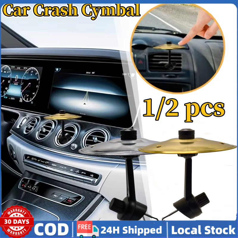 (Local Stock) 2pcs Car Crash Cymbal Air Vent Mini Drum Car Hand-shooting Cymbals Drum Cymbal Air Ven