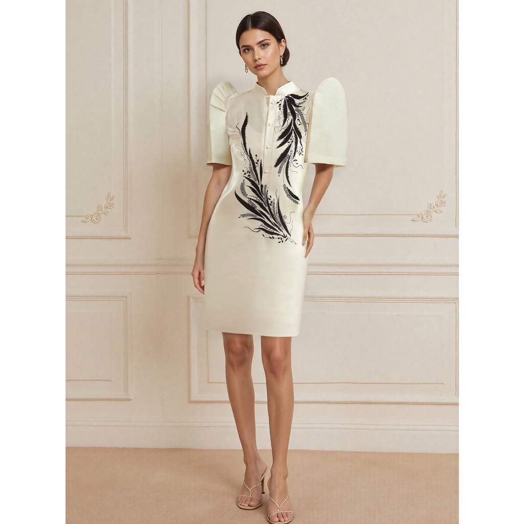 Amyenjoylife Modern Filipiniana Dress mistiza emelda ladies barong dress