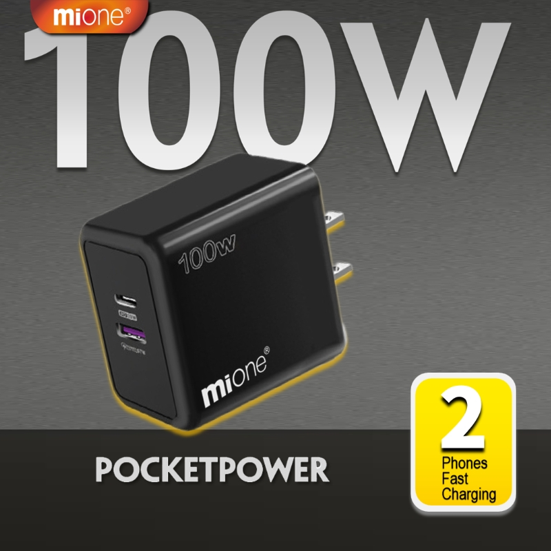 Mione 100W USB C Wall Charger For IP 16 17 Pro Max Type C Adapter Super Fast Charge For Pad Tablet A
