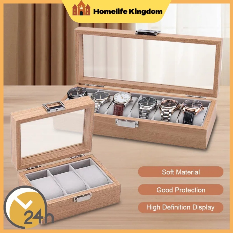 Watch Storage Box Wooden Window Wooden Display Board High-end Watch Box Watch Case Tray