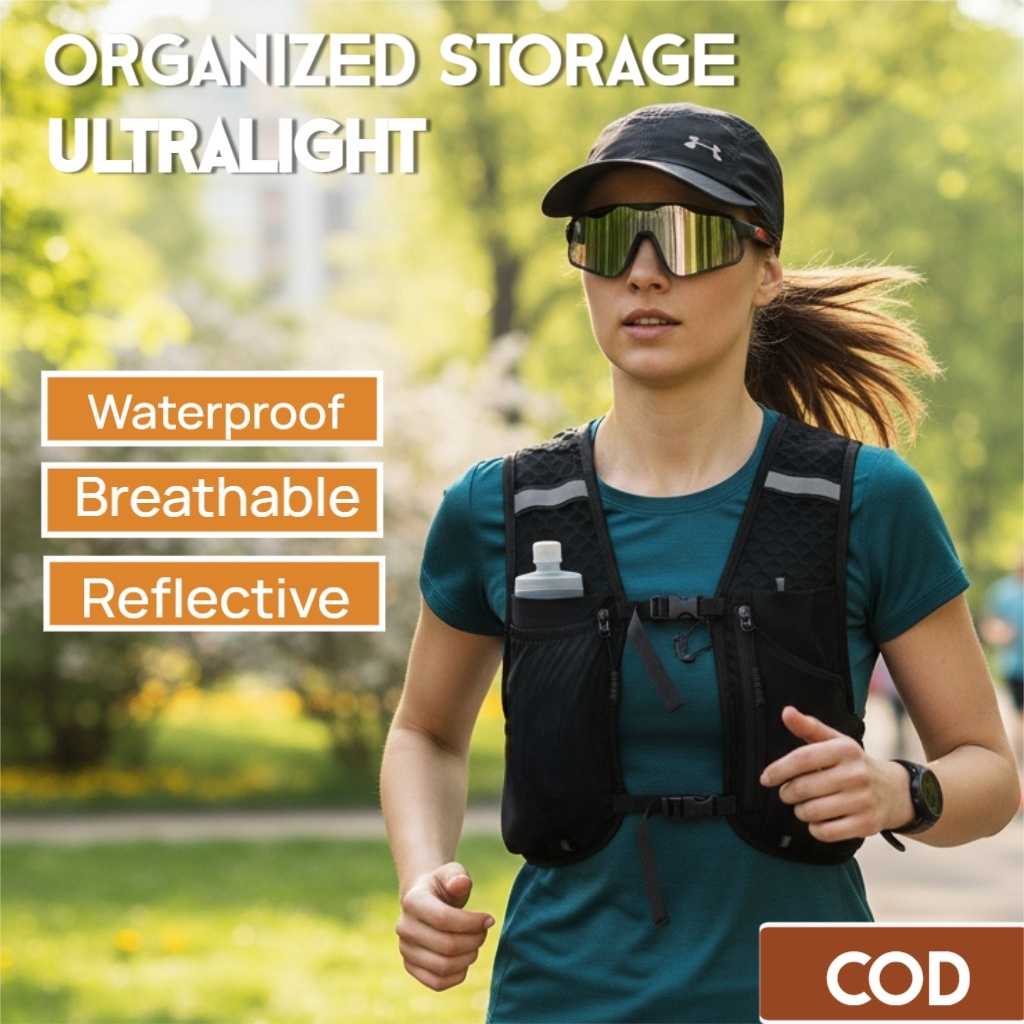 Running Hydration Backpack Vest Outdoor Sports Chest Bag With Phone Storage Pocket for Hiking Cyclin