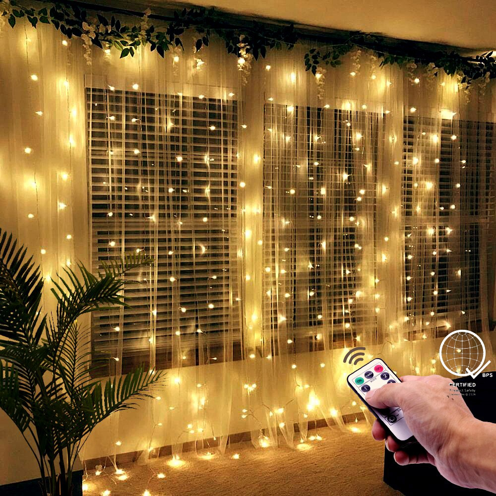 3 Meters LED fairy lights garland curtain lamp Remote control USB string lights New Year Christmas P