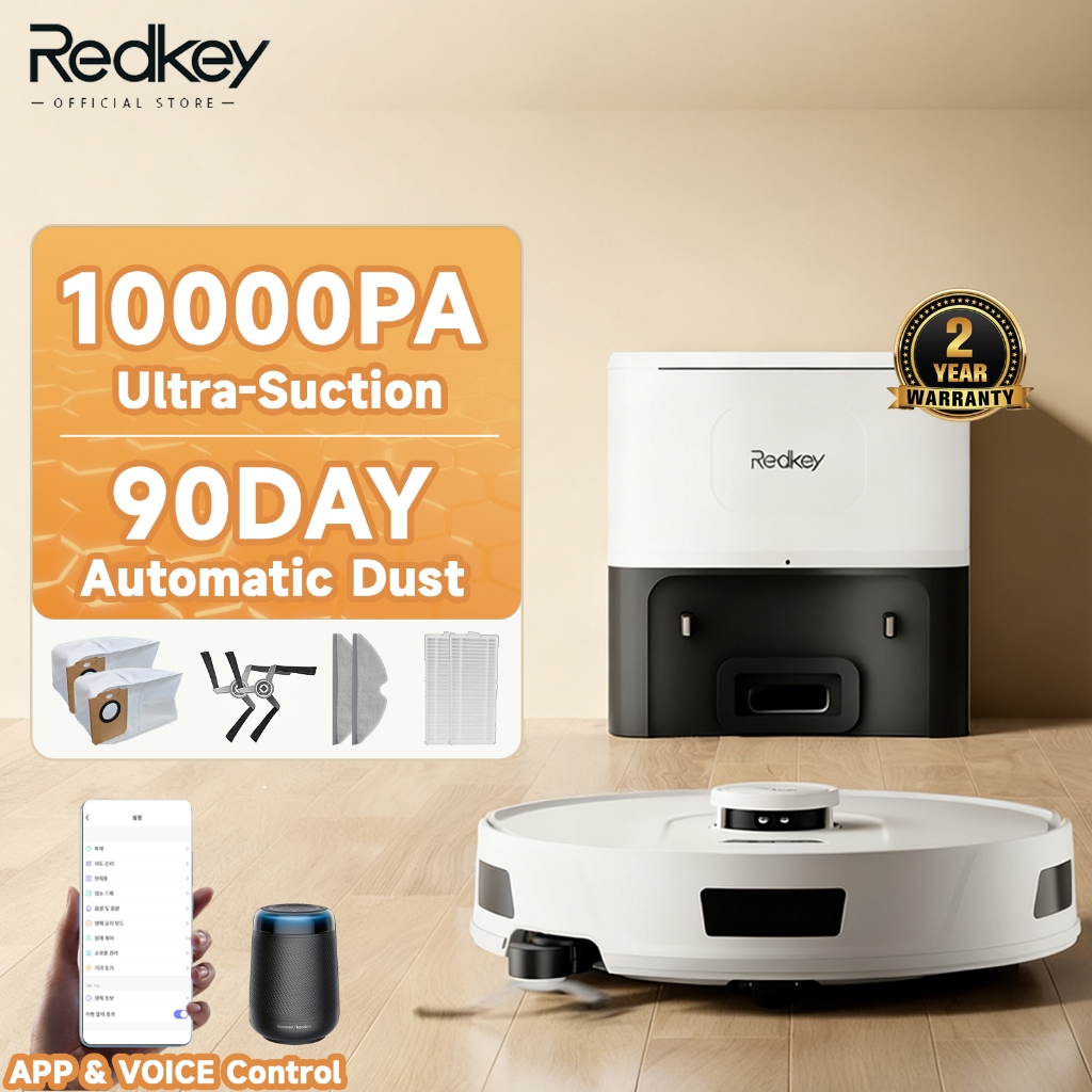 Robot Vacuum Cleaner 10000pa Auto dust collection and emptying 90 Days Hands off Cleaning Vacuum And Mopping