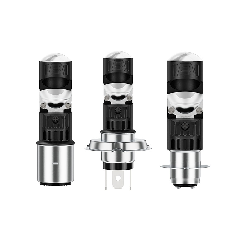 1 CÁI 360°H4 H6 BA20D / P15D LED Đèn Pha Xe Máy 1440LM Chùm Thấp Cao Xe Tay Ga Xe Máy Ánh Sáng Vàng Trắng Sương Mù Ánh Sáng