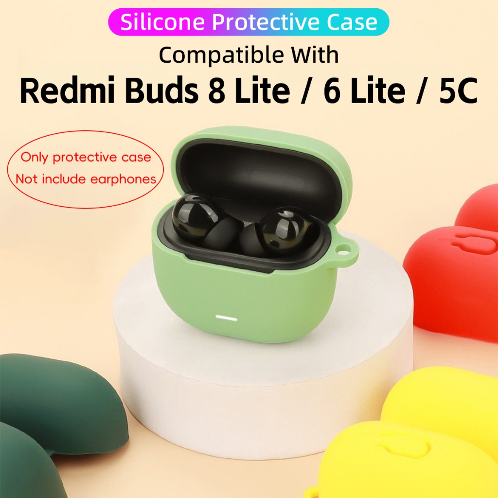 Ốp Tai Nghe Silicon Cho Redmi Buds 8 6 Lite 5C Vỏ Tai Nghe Không Dây Chống Sốc Chống Trầy Xước Tay Bảo Vệ Có Thể Giặt Nhà Ở Chống Bụi