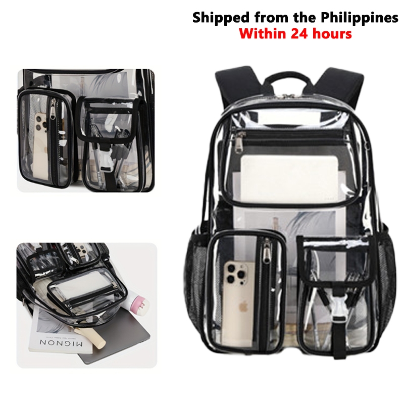 TPU transparent jelly bag middle school student school bag large capacity backpack school bag backpa