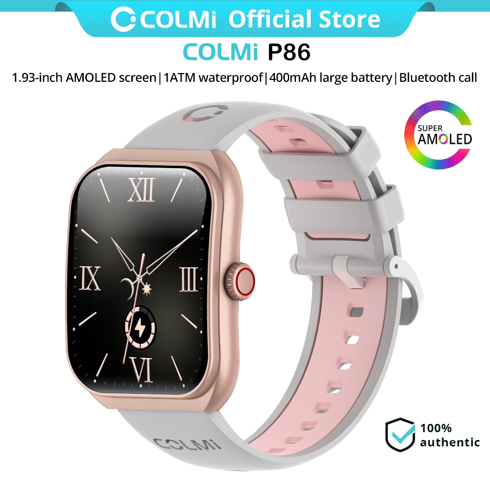 COLMI P86 Smart Watch 1.93 AMOLED screen 1ATM waterproof Bluetooth call 400mAh battery 120+ sports