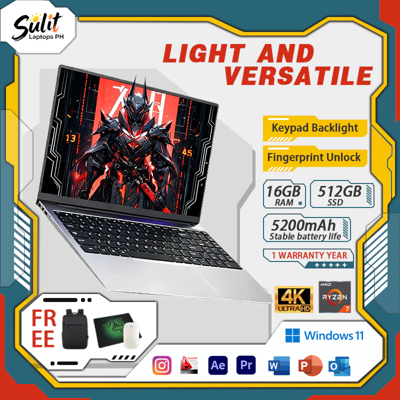 2025 New Gaming Notebook Laptop 15.6‑Inch FHD IPS, AMD Ryzen7 Processor 16GB RAM 512GB SSD Fingerpri