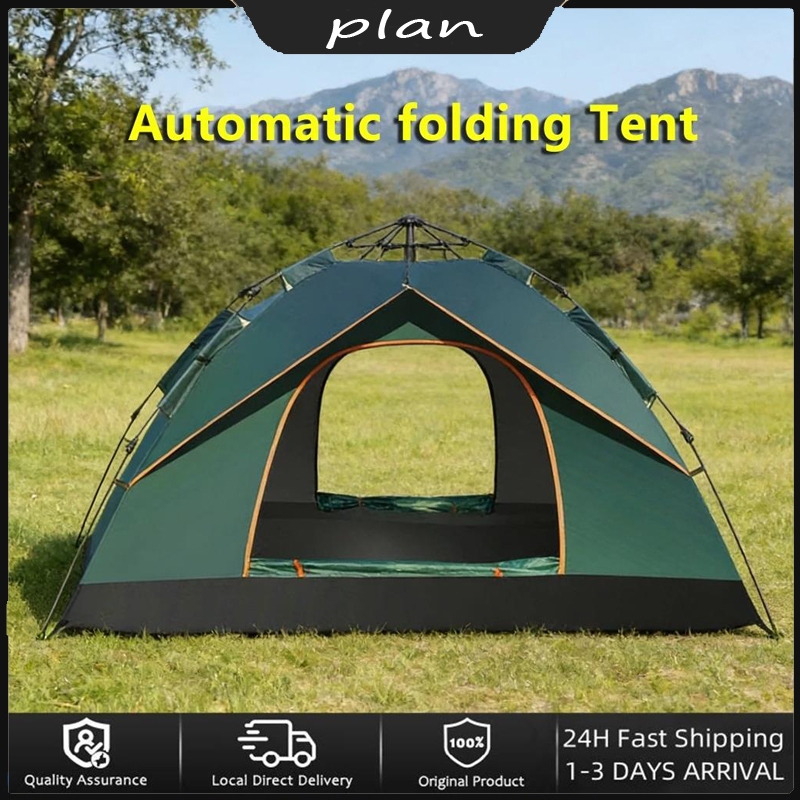 Waterproof Tent Outdoor Camping automatic Double Layer Suitable For Family Travel Beach Hiking