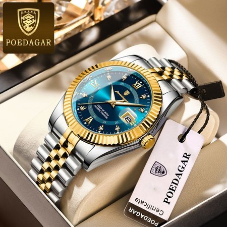 POEDAGAR Watch For Men Original Waterproof Luxury Sport Wrist Watch For Man Luminous Date Men Quartz
