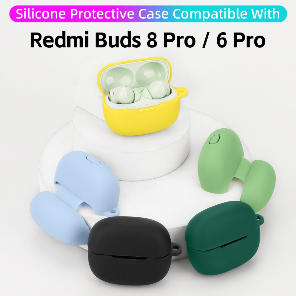 Dành Cho Redmi Buds 8 6 Pro Có Thể Giặt Được Chống Bụi Vỏ Tai Nghe Chống Trơn Trượt Vỏ Bảo Vệ Silicon