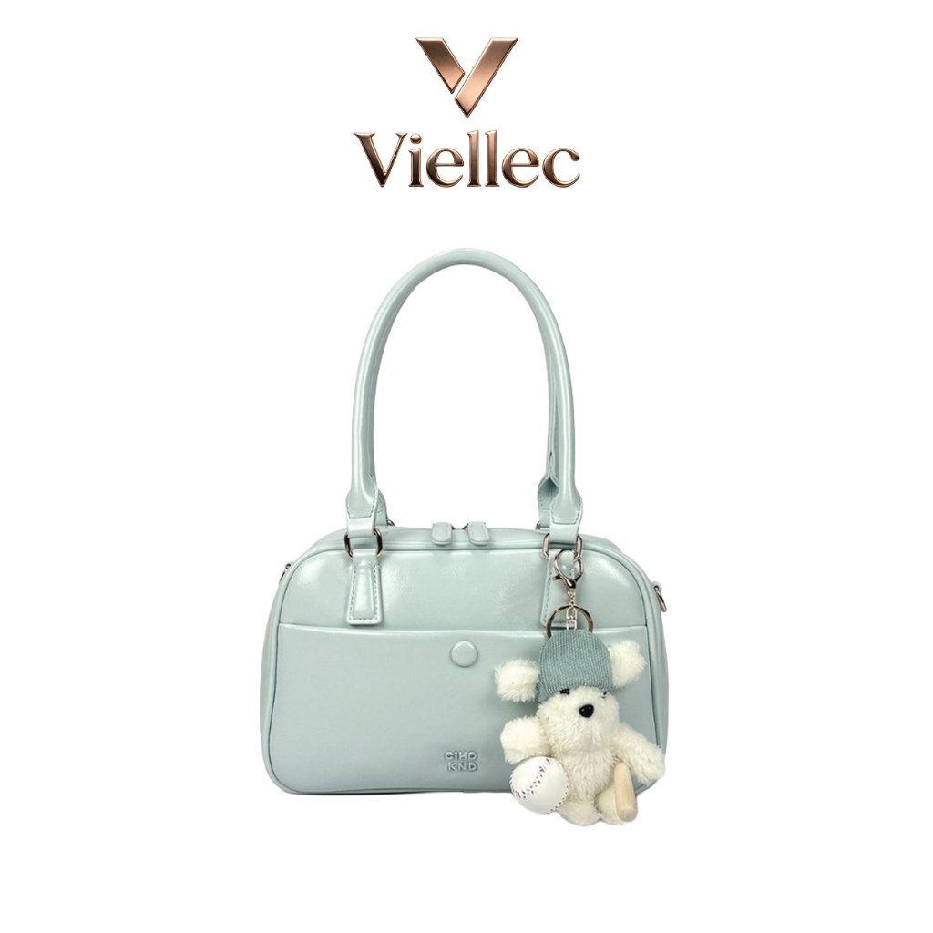 Viellec Túi Xách Nữ Đơn Giản Boston 2026 Xuân Hè Phong Cách Du Lịch Kèm Móc Khóa