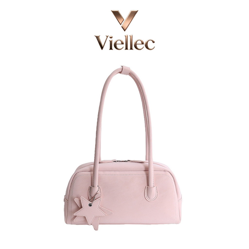 Viellec Túi Nách Nữ Dung Tích Lớn Thời Trang Đi Lại Kèm Móc Khóa