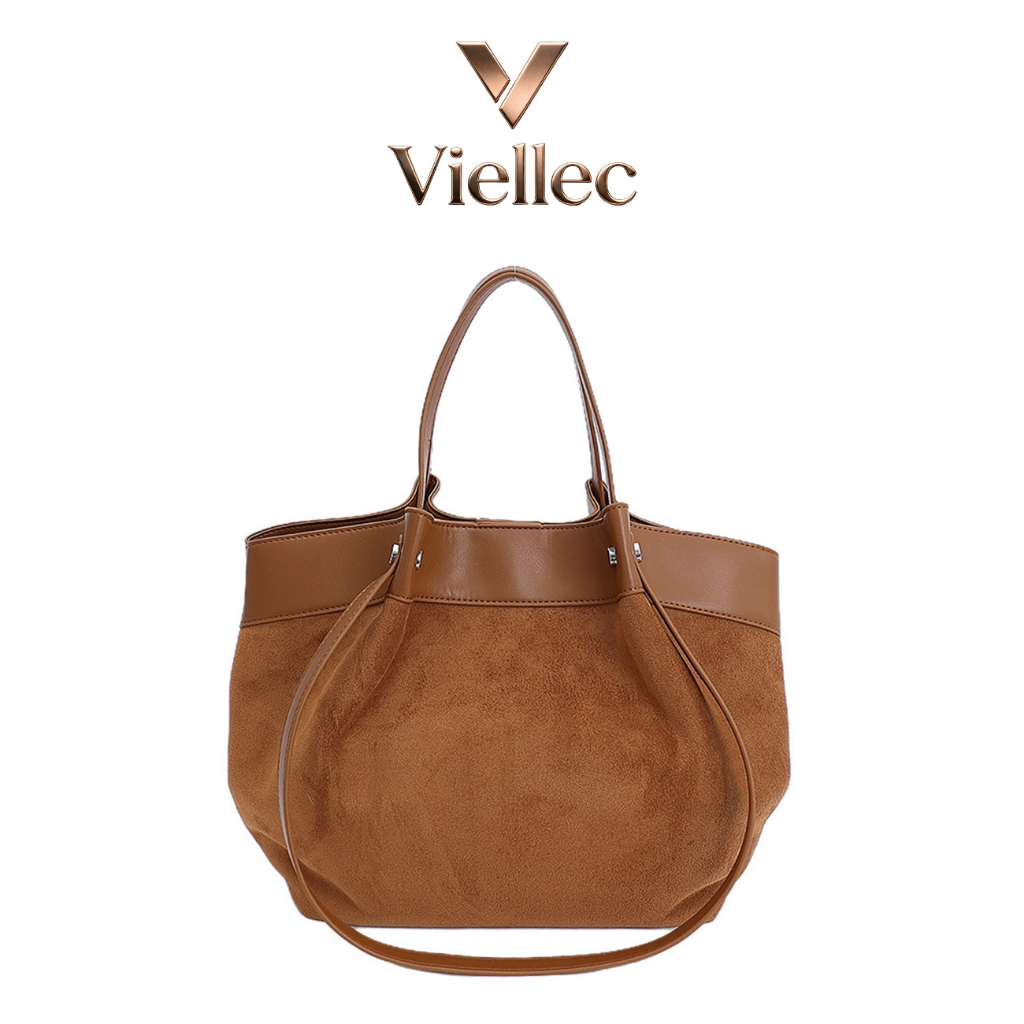 Viellec Túi Tote Retro Phong Cách Mới Thiết Kế Niche Đeo Vai Dung Tích Lớn Đi Lại