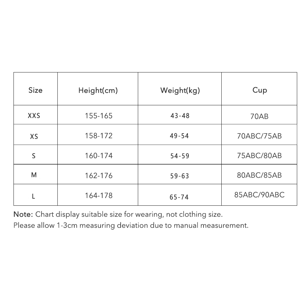 SAILBEE Camiseta de manga larga de protección solar UV para mujer, camiseta de licra para traje de baño — size chart